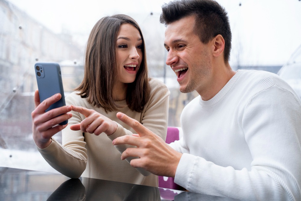 A couple having an open conversation, embodying the concept of future proofing their relationship with honesty, stability, and emotional connection.
