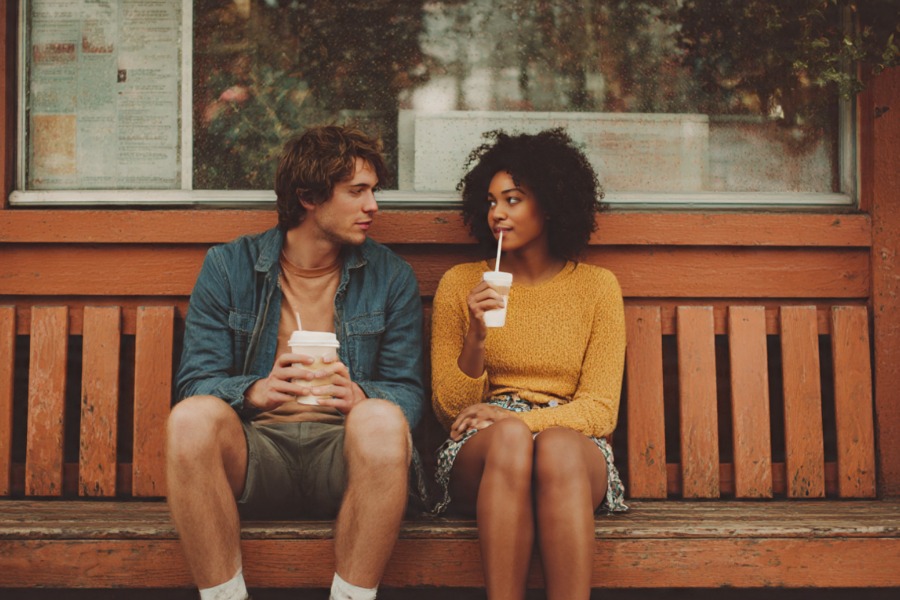 Couple showing slow dating trend